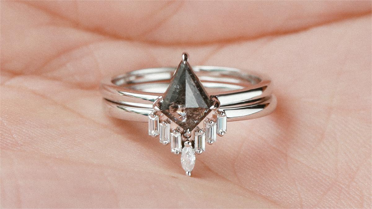 Does the Kite Cut Salt and Pepper Cluster Diamond Ring Embody Everlasting Love and Traditional Elegance?